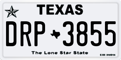 TX license plate DRP3855