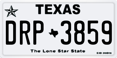 TX license plate DRP3859