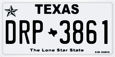 TX license plate DRP3861