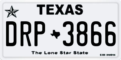 TX license plate DRP3866