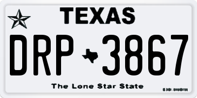 TX license plate DRP3867