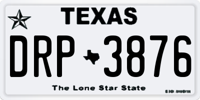 TX license plate DRP3876