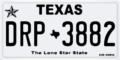 TX license plate DRP3882