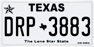 TX license plate DRP3883