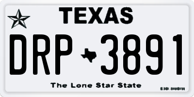 TX license plate DRP3891