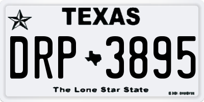 TX license plate DRP3895