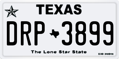 TX license plate DRP3899