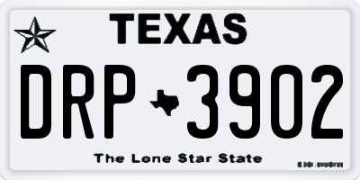 TX license plate DRP3902