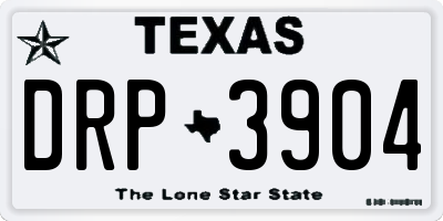 TX license plate DRP3904