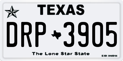 TX license plate DRP3905