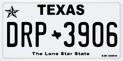 TX license plate DRP3906