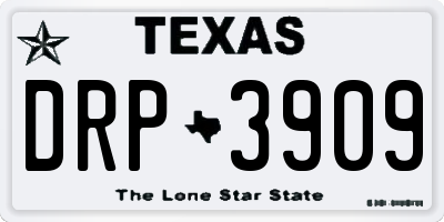 TX license plate DRP3909