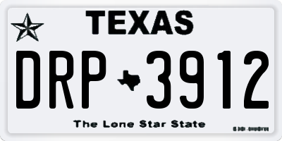 TX license plate DRP3912