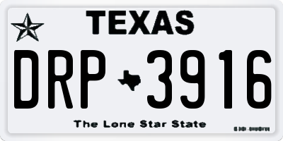 TX license plate DRP3916