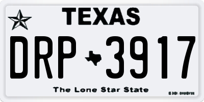 TX license plate DRP3917