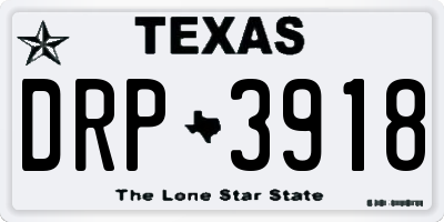 TX license plate DRP3918