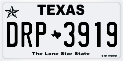 TX license plate DRP3919
