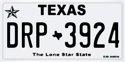 TX license plate DRP3924