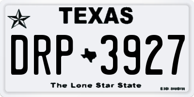 TX license plate DRP3927