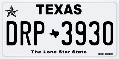TX license plate DRP3930