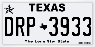 TX license plate DRP3933