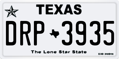 TX license plate DRP3935