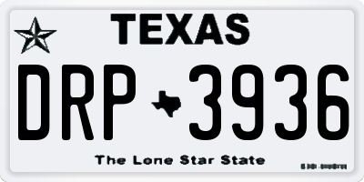 TX license plate DRP3936