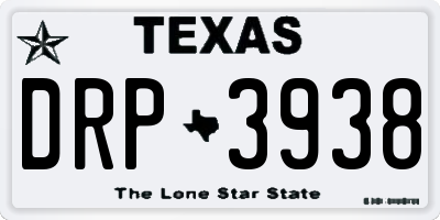 TX license plate DRP3938