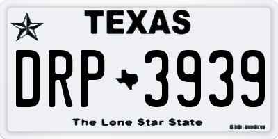 TX license plate DRP3939