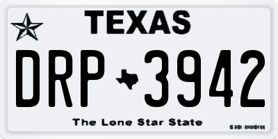 TX license plate DRP3942