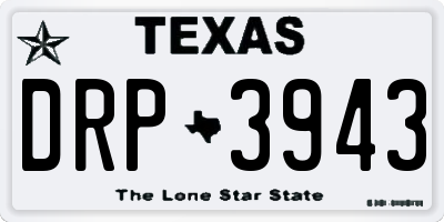 TX license plate DRP3943