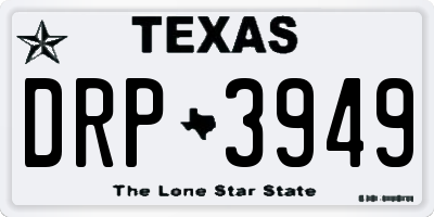 TX license plate DRP3949