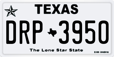 TX license plate DRP3950