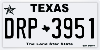 TX license plate DRP3951