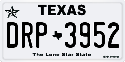 TX license plate DRP3952