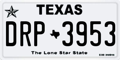 TX license plate DRP3953