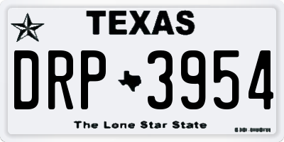 TX license plate DRP3954
