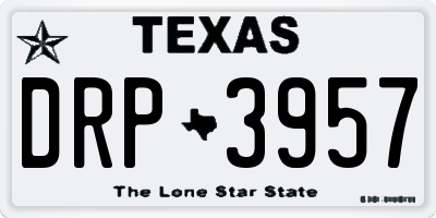 TX license plate DRP3957