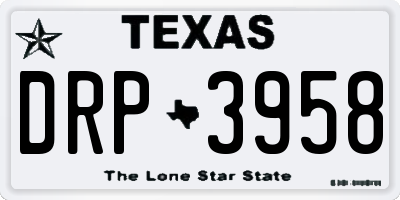 TX license plate DRP3958