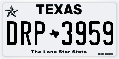 TX license plate DRP3959