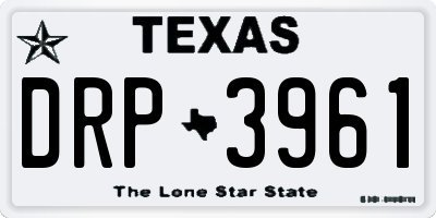 TX license plate DRP3961