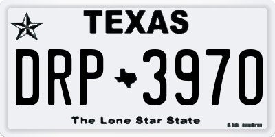 TX license plate DRP3970