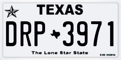 TX license plate DRP3971