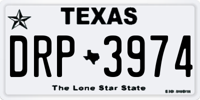 TX license plate DRP3974