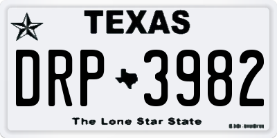 TX license plate DRP3982