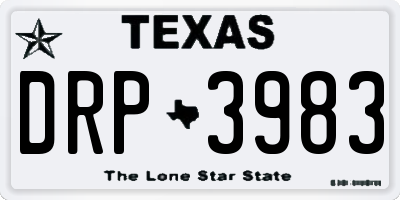 TX license plate DRP3983