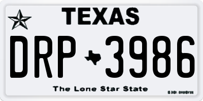 TX license plate DRP3986