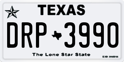 TX license plate DRP3990
