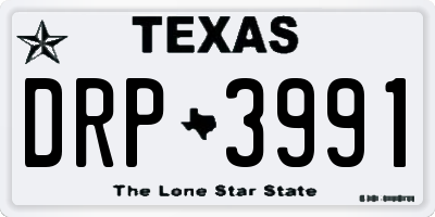 TX license plate DRP3991