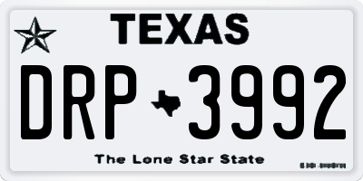 TX license plate DRP3992